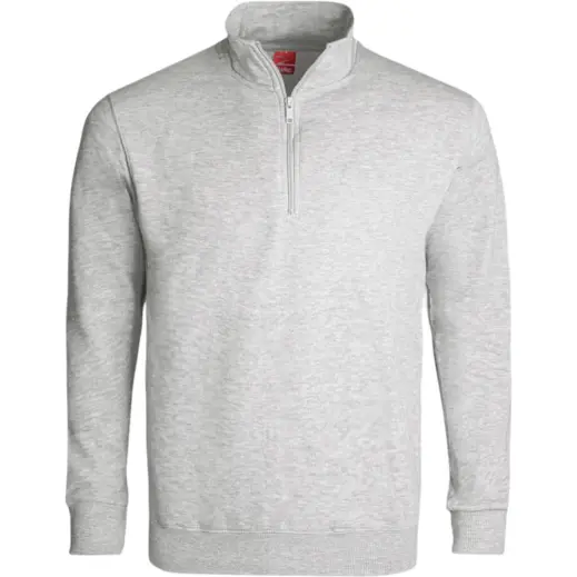 FWRD Quarter Zip Sweater Grey Melange Front